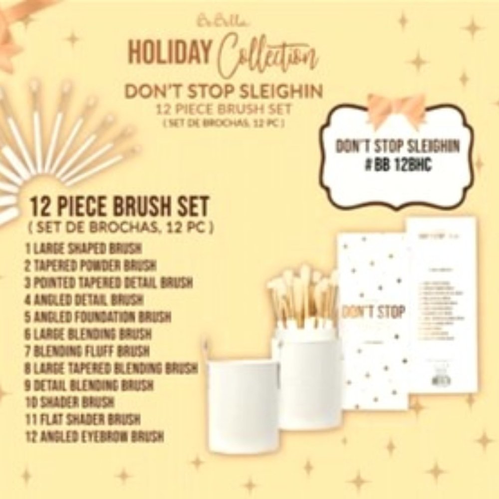 Don't Stop Sleighing Brush Set - 12 Pcs